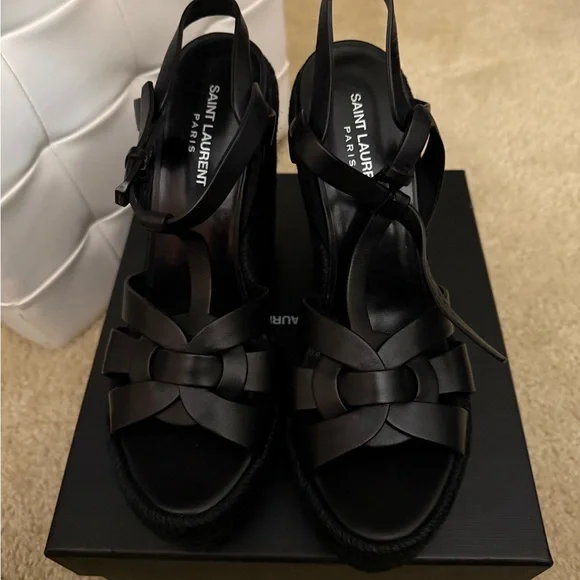 Saint Laurent Black wedges - Picture 2 of 4